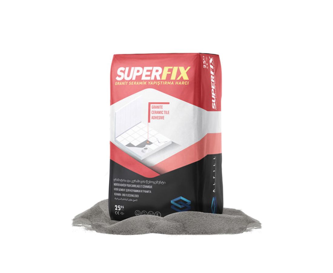 Alfill Superfix თეთრი 25კგ — წებოცემენტი